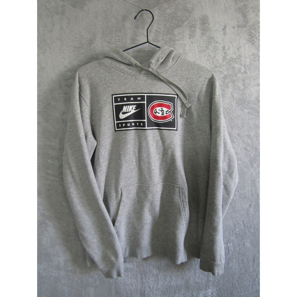 Nike Team Sports St Cloud State University Hoodie Mens Medium Gray SCSU Pullover